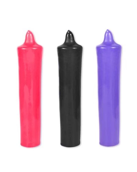 Doc Johnson Japanese Drip Candles - Red/purple/black - 6.1 Inch 1 Doc Johnson Japanese Drip Candles - Red/purple/black - 6.1 Inch
