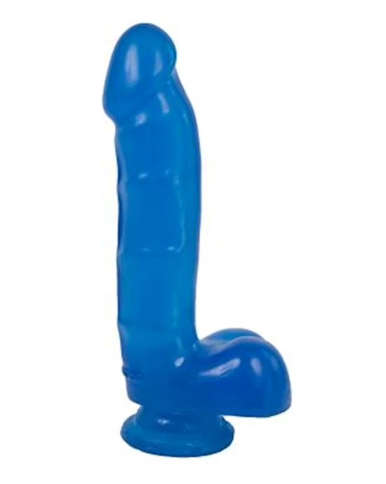 Doc Johnson Jelly Jewel Cock With Suction Cup Sapphire - Blue - 6.8 Inch 1 Doc Johnson Jelly Jewel Cock With Suction Cup Sapphire - Blue - 6.8 Inch