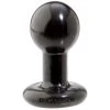 Doc Johnson Round Butt Plug Small - Black - 3.8 Inch