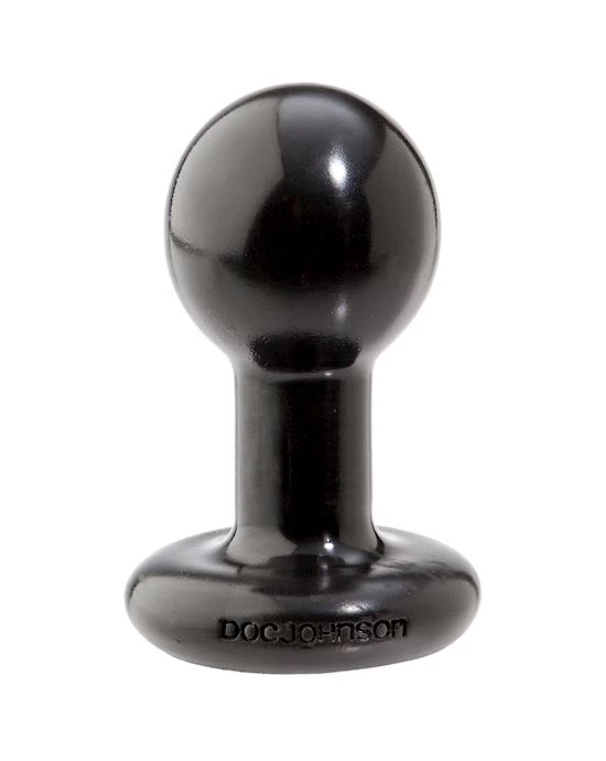 Doc Johnson Round Butt Plug Small - Black - 3.8 Inch 1 Doc Johnson Round Butt Plug Small - Black - 3.8 Inch
