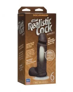 Doc Johnson The Realistic Ur3 6 Inch Suction Cup Dildo - Brown - 6 Inch -Hot Sale Doc Johnson Store 133328 2