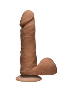 Doc Johnson Noches Latinas Ur3 Pene Real Con Testiculos 6 Inch - Brown - 6 Inch