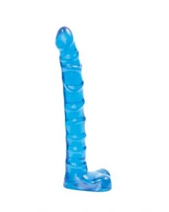 Doc Johnson Raging Hard-ons Slimline 9 Inch Ballsy - Blue - 9 Inch