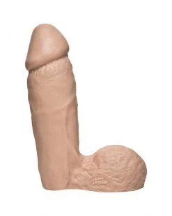 Doc Johnson The Naturals 7 Inch Thick Dong With Balls - White - 7 Inch