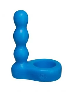 Doc Johnson Platinum Premium Silicone The Double Dip 2 - Blue - 4.3 Inch