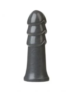 Doc Johnson American Bombshell B-7 Warhead Rippled Dildo - Gunmetal - 7.1 Inch