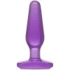 Doc Johnson Crystal Jellies Medium Butt Plug - Purple - 5 Inch