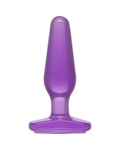 Doc Johnson Crystal Jellies Medium Butt Plug - Purple - 5 Inch