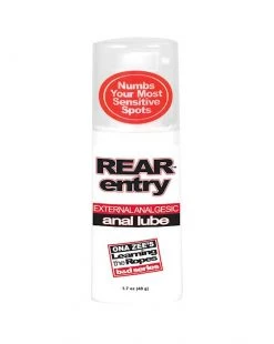 Doc Johnson Rear Entry Anal Glide - White - 1.7oz