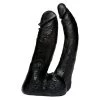 Doc Johnson Vac-u-lock Codeblack - 6 Inch Double Penetrator - Black - 6 Inch