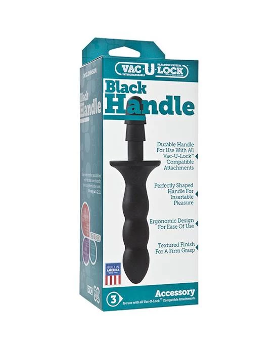 Doc Johnson Vac-u-lock - 8 Inch Black Handle - Black - 8 Inch 2 Doc Johnson Vac-u-lock - 8 Inch Black Handle - Black - 8 Inch - Image 2