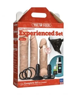 Doc Johnson Vac-u-lock Dual Density Experienced Set - Skin