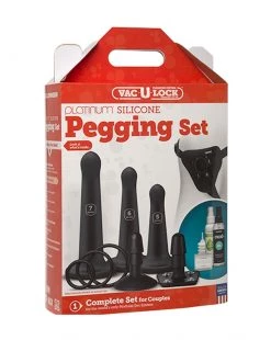 Doc Johnson Vac-u-lock Silicone Pegging Set - Black - 7 Inch -Hot Sale Doc Johnson Store 187753 0