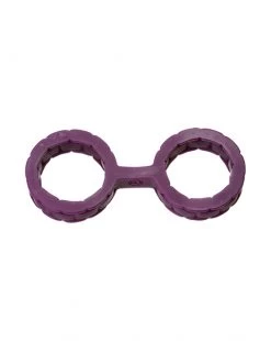 Doc Johnson Japanese Style Bondage Silicone Cuffs - Small - Purple - Small