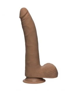 Doc Johnson The Ultraskyn Realistic 9 Inch Slim Dildo With Balls - Tan - 9 Inch
