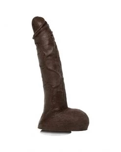 Doc Johnson Jason Luv Ultraskyn Vaculock Suction Cup Dildo - 10 Inch - Brown - 10 Inch