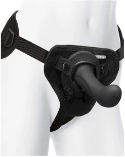 Doc Johnson Vac-u-lock Silicone G-spot Vibrating Pleasure Set - Black - 6.5 Inch