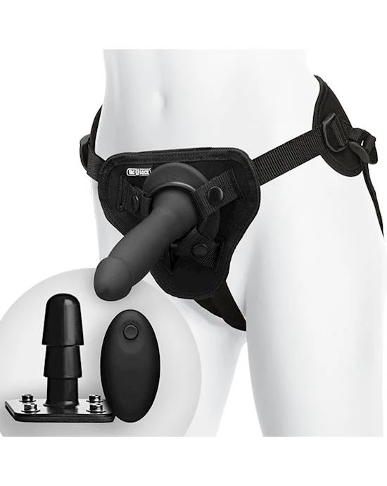 Doc Johnson Vac-u-lock - Smooth Vibrating Remote Controlled Pleasure Set - Black 1 Doc Johnson Vac-u-lock - Smooth Vibrating Remote Controlled Pleasure Set - Black