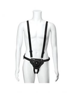 Doc Johnson Vac-u-lock Suspender Harness With Plug - Black