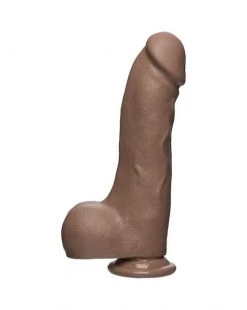 Doc Johnson The Master D 10.5 Inch Firmskyn Dildo With Balls - Brown - 10.5 Inch