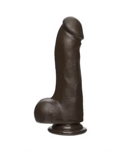 Doc Johnson The Master D 7.5 Inch Firmskyn Dildo With Balls - Brown - 7.5 Inch