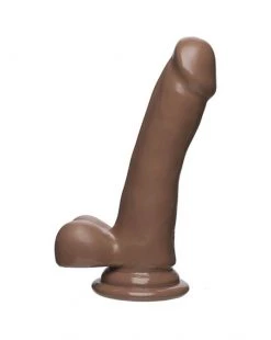 Doc Johnson Firmskyn 6 Inch Slim Dildo With Balls - Tan - 6 Inch