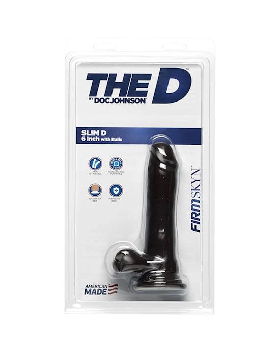 Doc Johnson Firmskyn 6 Inch Slim Dildo With Balls - Brown - 6 Inch 2 Doc Johnson Firmskyn 6 Inch Slim Dildo With Balls - Brown - 6 Inch - Image 2