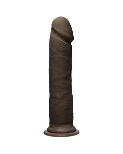 Doc Johnson The Ultraskyn Realistic Dildo With Balls - Brown - 8 Inch