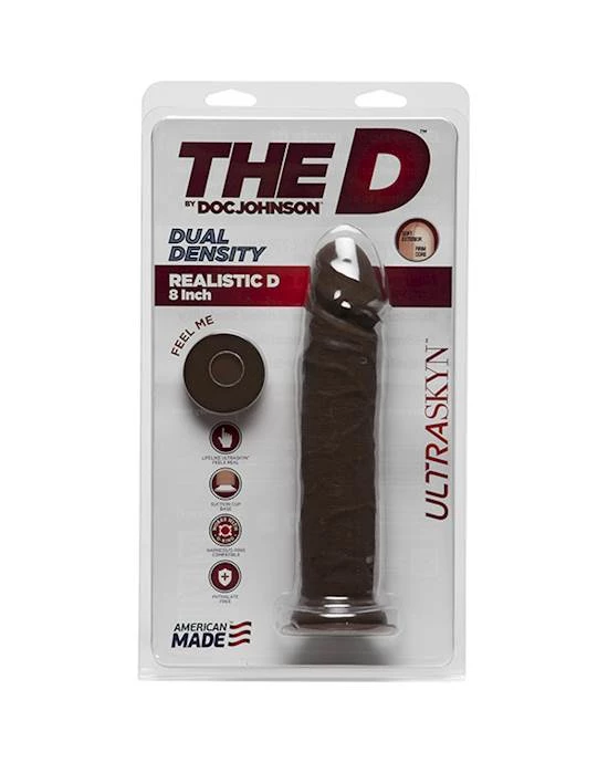 Doc Johnson The Ultraskyn Realistic Dildo With Balls - Brown - 8 Inch 2 Doc Johnson The Ultraskyn Realistic Dildo With Balls - Brown - 8 Inch - Image 2