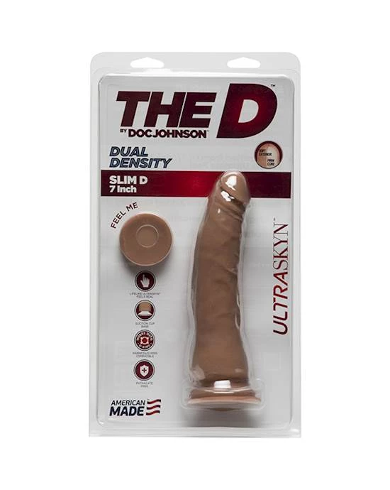 Doc Johnson Ultraskyn Thin Dildo - Tan - 7 Inch 2 Doc Johnson Ultraskyn Thin Dildo - Tan - 7 Inch - Image 2