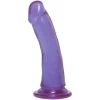 Doc Johnson Crystal Jellies 6.5 Inch Slim Dong - Purple - 6.5 Inches