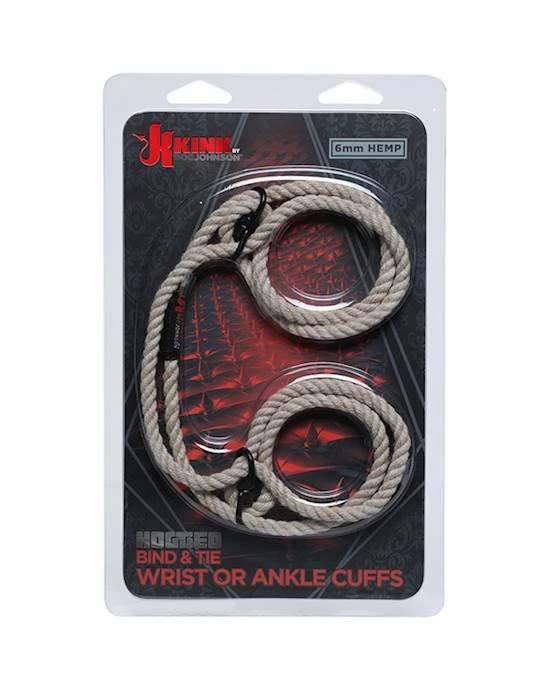 Doc Johnson Kink Hogtie Bind & Tie 6mm Wrist Or Ankle Cuffs - Brown 2 Doc Johnson Kink Hogtie Bind & Tie 6mm Wrist Or Ankle Cuffs - Brown - Image 2