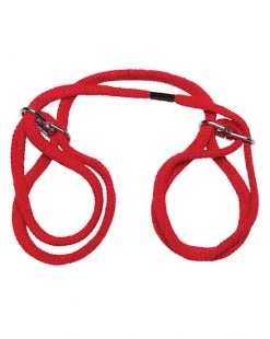 Doc Johnson Japanese Style 100% Cotton Wrist Or Ankle Cuffs - Red