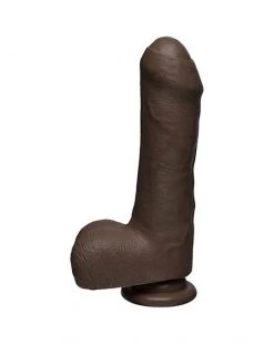 Doc Johnson Firmskyn 7 Inch Uncut Dildo With Balls - Brown - 7 Inch
