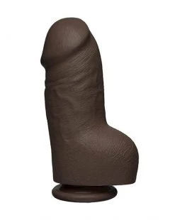 Doc Johnson Firmskyn 8 Inch Fat Dildo With Balls - Brown - 8 Inch