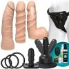 Doc Johnson Vac-u-lock - Remote Controlled Vibrating Dd Starter Set - Flesh