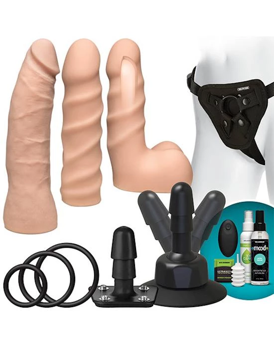 Doc Johnson Vac-u-lock - Remote Controlled Vibrating Dd Starter Set - Flesh 1 Doc Johnson Vac-u-lock - Remote Controlled Vibrating Dd Starter Set - Flesh
