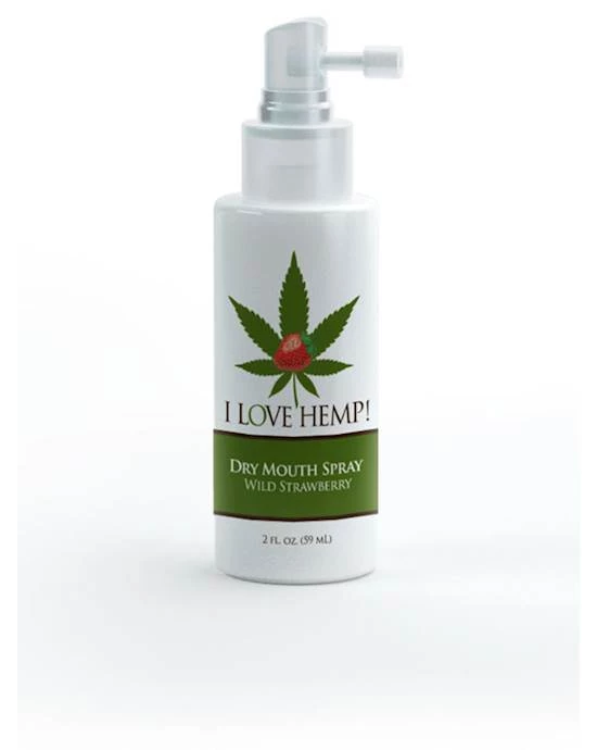 Doc Johnson I Love Hemp Dry Mouth Spray - Strawberry 1 Doc Johnson I Love Hemp Dry Mouth Spray - Strawberry