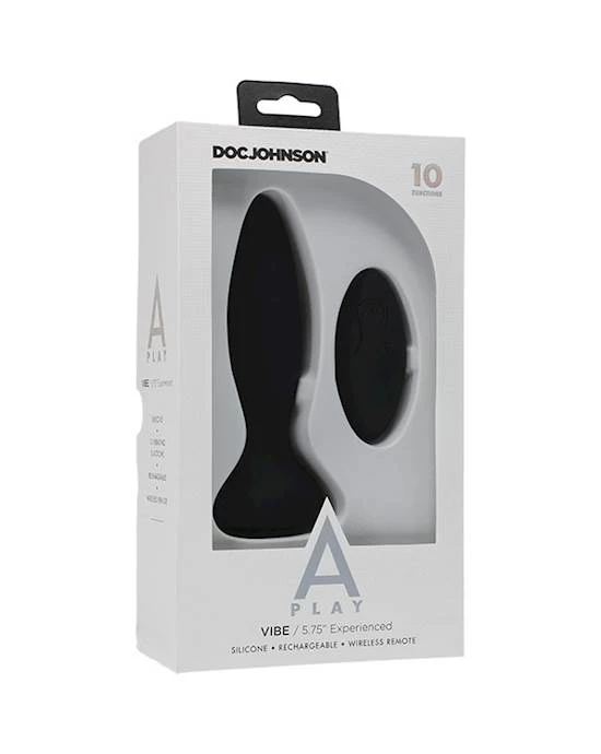 Doc Johnson A-play Anal Vibe - Remote Controlled Experienced Plug - Black - 5.7 Inch 2 Doc Johnson A-play Anal Vibe - Remote Controlled Experienced Plug - Black - 5.7 Inch - Image 2