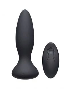 Doc Johnson A-play Thrust Anal Vibe - Remote Controlled Adventurous Plug - Black - 5.25 Inch
