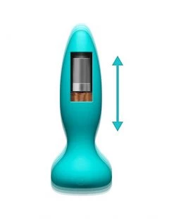 Doc Johnson A-play Thrust Anal Vibe - Remote Controlled Experienced Plug - Teal - 5.7 Inch -Hot Sale Doc Johnson Store 233186 1