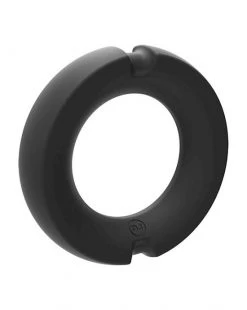 Kink - Silicone Covered Metnal Cock Ring - Black - 35mm