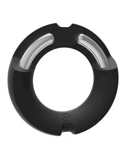 Kink - Silicone Covered Metnal Cock Ring - Black - 35mm -Hot Sale Doc Johnson Store 233189 1