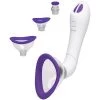 Doc Johnson Bloom-intimate Body Pump Vibrator - 4-in-1 Interchangeable Set - Purple