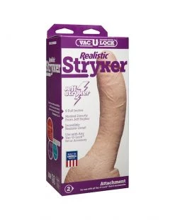 Doc Johnson Vac-u-lock Realistic Stryker Dildo - White - 9.4 Inch -Hot Sale Doc Johnson Store 93155 2