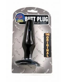 Doc Johnson Classic Butt Plug Smooth Medium - Black - Medium